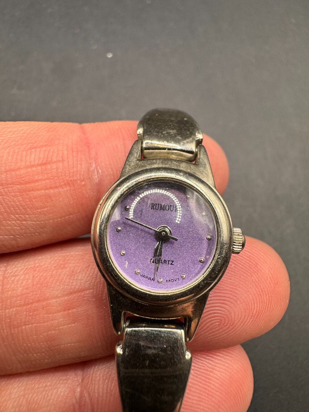 Rumours Womens Watch Stainless Steel Silver Water Resist Lavender Face Dial